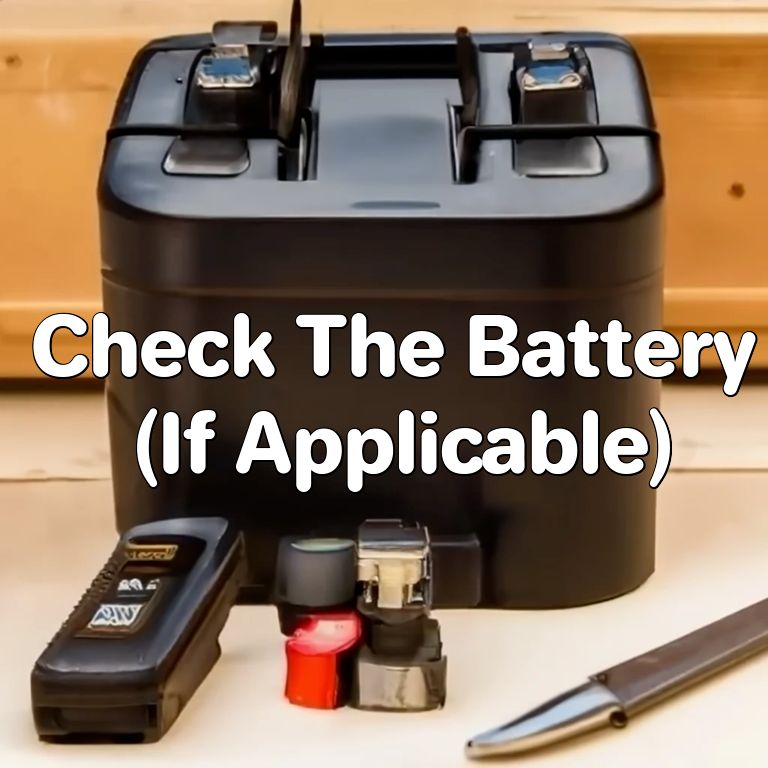 Check the Mower Battery (If Applicable) - Battery on a Workbench