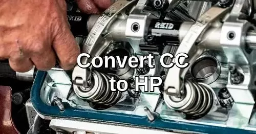 Convert CC to HP
